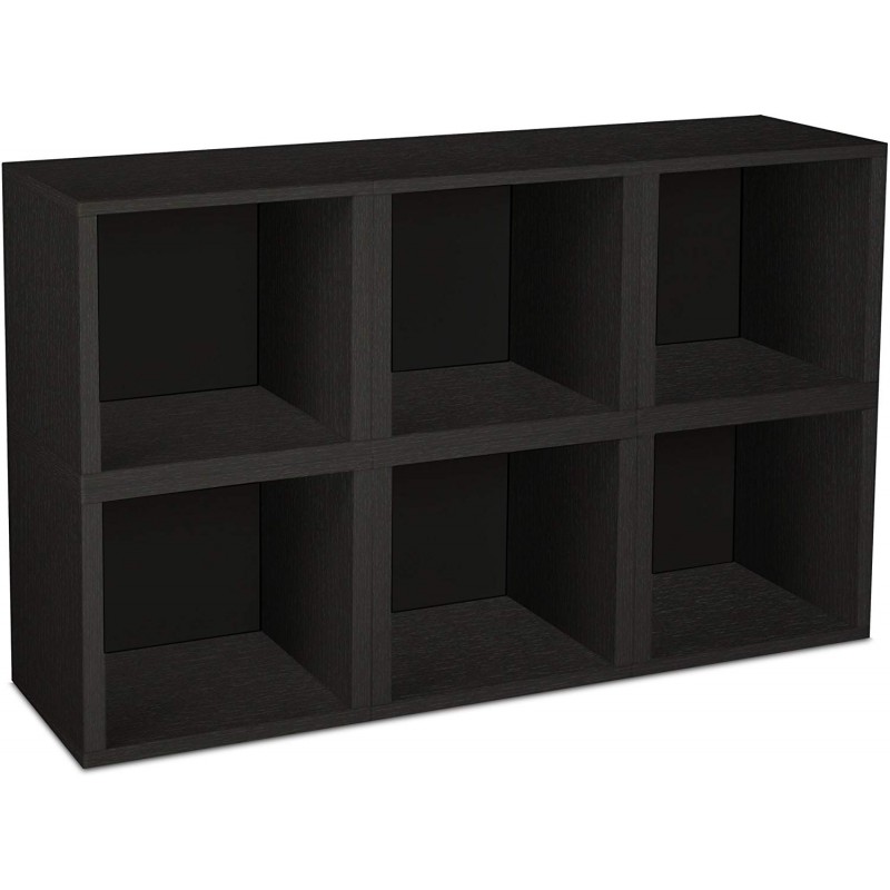Cubos de Almacenamiento modulares apilables (6 Unidades), Color Negro