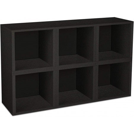 Cubos de Almacenamiento modulares apilables (6 Unidades), Color Negro