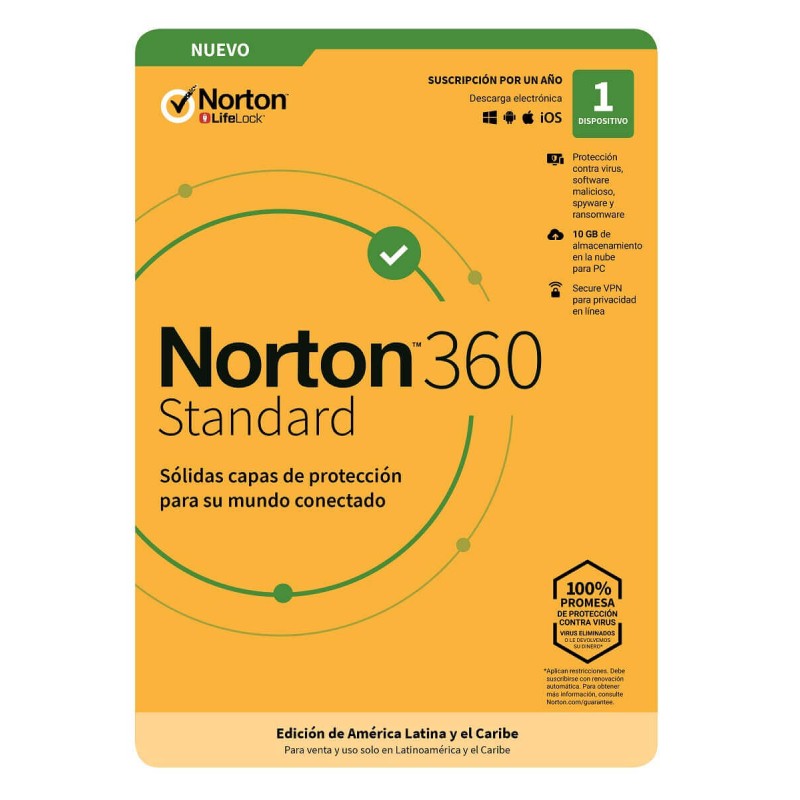 Norton - 360 Standard 10Gb La 1 Usuario 1 Dispositivo 12 Meses ...